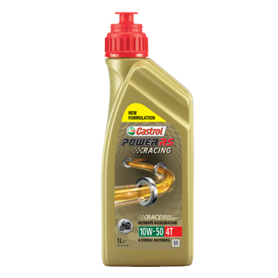 Castrol Olie Power RS Racing 4T 10W-50 fles à 1 liter