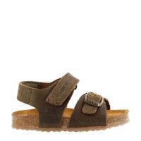 Develab 48195 leren sandalen kaki - thumbnail