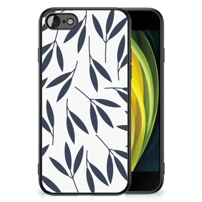 iPhone SE 2022 | SE 2020 | 7/8 Bloemen Hoesje Leaves Blue