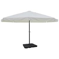 Parasol met draagbare voet aluminium (wit) - thumbnail