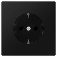 JUNG LS990 stopcontact mat zwart grafiet design jaren 60 nu in een mooie nieuwe kleur excl afdekraam