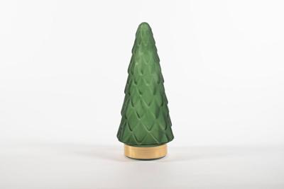Tree Glass 10,5 x 24,5 cm Matt Green With Golden Base 10 le Anna's Collection - Annas collection