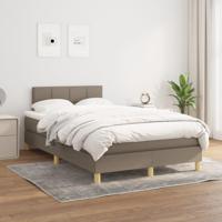 Boxspring met matras stof taupe 120x200 cm - thumbnail