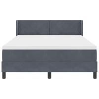 Boxspringbed met matras fluweel donkergrijs 140x200 cm - thumbnail
