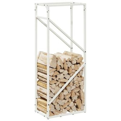 VidaXL Brandhoutrek 40x25x100 cm koudgewalst staal wit
