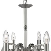 Searchlight Landelijke kroonluchterRichmond 8-lichts 65cm mat zilver - 1508-8SS - thumbnail