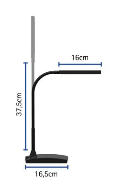 Bureaulamp maul pearly led colour vario zwart
