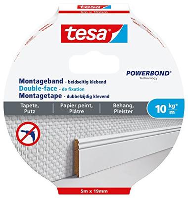 tesa WALLPAPER 77743-00000-00 Montagetape tesa Powerbond Wit (l x b) 5 m x 19 mm 1 stuk(s)