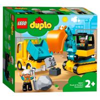 LEGO DUPLO - Truck & Graafmachine met rupsbanden Constructiespeelgoed - thumbnail