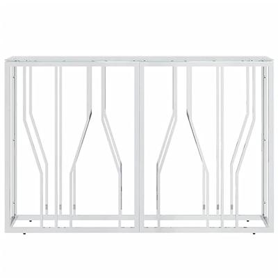 Wandtafel 110x30x70 cm roestvrij staal en glas Wandtafel 110x30x70 cm roestvrij staal en glas