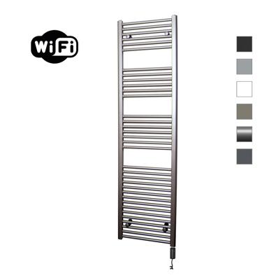 Elektrische Radiator Sanicare HWV Met Wifi 172x45 cm Inox Look 920W Met Thermostaat Zwart Rechtsonder Sanicare Elektrische Radiator Sanicare HWV Met Wifi 172x45 cm Inox Look 920W Met Thermostaat Zwart Rechtsonder Sanicare