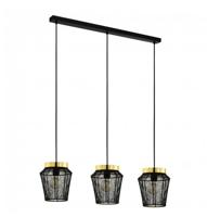 EGLO Escandidos Hanglamp - E27 - 92 cm - Zwart|Geelkoper|Goud - thumbnail