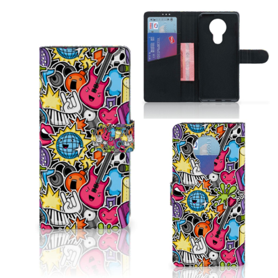 Nokia 5.3 | Wallet Case | met Pasjes | Punk Rock