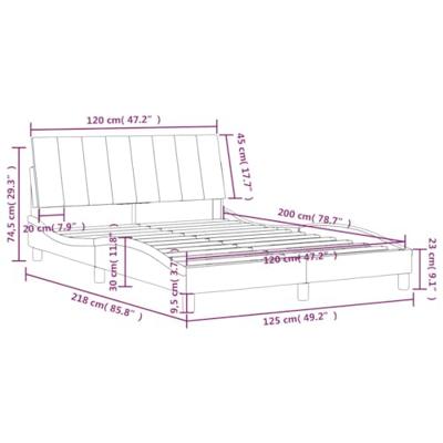 Bed met matras "Hanko" fluweel donkergroen 120x200 cm