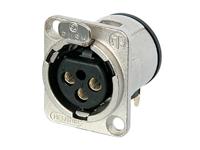 Neutrik NC3FD-H XLR-connector Flensbus, contacten haaks Aantal polen: 3 Zilver 1 stuk(s) - thumbnail