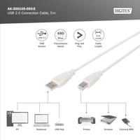 DIGITUS USB 2.0-aansluitkabel, 5 m - thumbnail