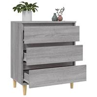 Dressoir 60x30x75 cm bewerkt hout grijs sonoma eikenkleurig - thumbnail