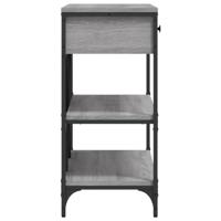 Wandtafel met lades en schappen bewerkt hout grijs sonoma eiken - thumbnail