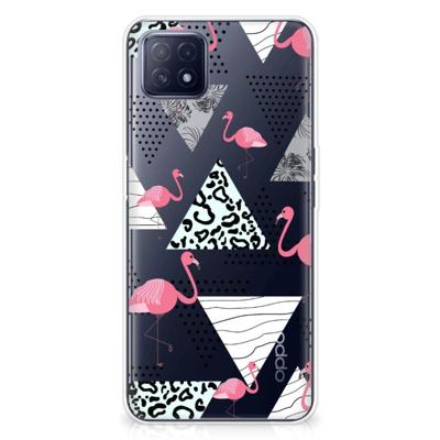 OPPO A53 5G | OPPO A73 5G | TPU Hoesje | Flamingo Triangle