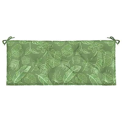 Tuinbankkussens 2 st bladpatroon 120x50x7 cm stof - thumbnail