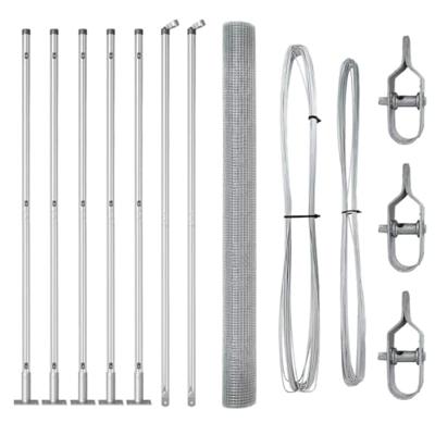 VidaXL Afrasteringspaal zilver 10 x 1,5 m (19 x 19 mm gaas) staal