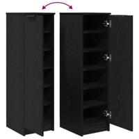 Schoenenkast Zwart Eiken 29,5 x 35 x 101 cm Bewerkt hout - thumbnail