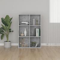 VidaXL Boekenkast/dressoir 66x30x98 cm bewerkt hout betongrijs - thumbnail