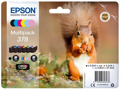 Originele inktcartridge Epson Multipack 378 Geel Zwart Cyaan Magenta