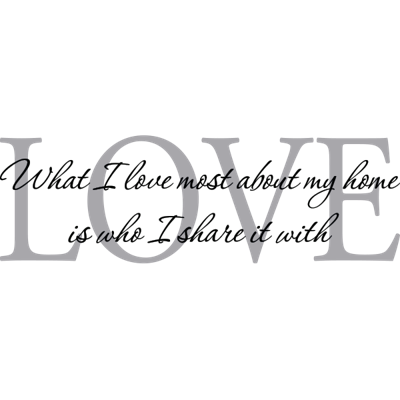 What I love most - Muursticker