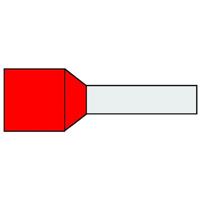 Geïsoleerde Adereindhuls 10,00qmm Rood penlengte = 18mm - thumbnail