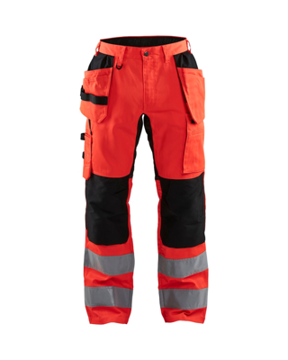 Blåkläder Werkbroek met stretch High-Vis 15521811 | High-Vis Rood/Zwart | Maat 50 - 7330509663752