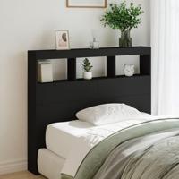 Hoofdbordkast met LED-verlichting 120x17x102 cm zwart - thumbnail