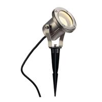 SLV 229740 Nautilus Spike LED-tuinspot LED, Spaarlamp, Halogeen GU10 35 W RVS - thumbnail