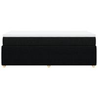 Boxspring met matras stof zwart 140x190 cm - thumbnail
