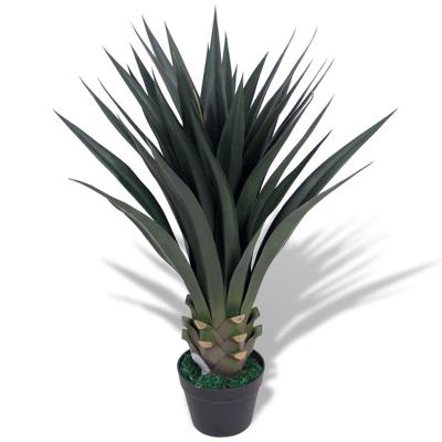 Kunst yucca plant met pot 85 cm groen