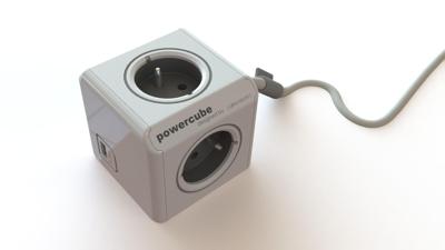 Allocacoc PowerCube Extended, stekkerdoos met USB