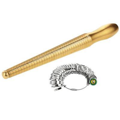 Metalen combinatie Ring Sizer Mandrel vinger dimensionering stok HK grootte: 1-33 Metalen combinatie Ring Sizer Mandrel vinger dimensionering stok HK grootte: 1-33