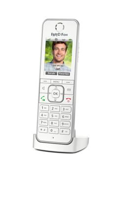 FRITZ! FRITZ!Fon C6 Draadloze VoIP-telefoon Antwoordapparaat, Babyfoon, Handsfree, PIN-code LC-display Wit