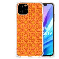 Apple iPhone 11 Pro Doorzichtige Silicone Hoesje Batik Oranje - thumbnail