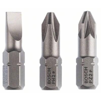 Bosch Accessoires 3-delige bitset Extra Hard (assorti) S 1,0x5,5; PH2; PZ2; 25 mm 3st - 2607001766 Bosch Accessoires 3-delige bitset Extra Hard (assorti) S 1,0x5,5; PH2; PZ2; 25 mm 3st - 2607001766