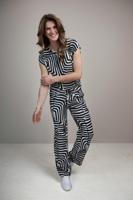 Elvira Casuals Top Betty E2 26-066 T-shirt Korte Mouw 940 African Zebra - thumbnail