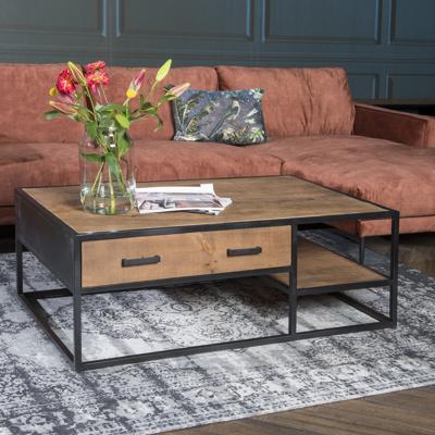 Livingfurn Salontafel 'Sturdy' kleur Naturel, 120 x 70cm