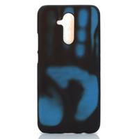 Paste skin + PC thermische sensor verkleuring Case voor Huawei mate 20 Lite (zwart blauw) - thumbnail