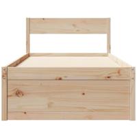 Bedframe met lades massief grenenhout 75x190 cm - thumbnail