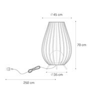 QAZQA Design vloerlamp zwart met opaal 70 cm IP44 - Angela - thumbnail