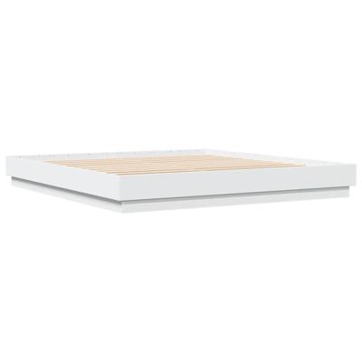 Bedframe met LED-verlichting wit 200x200 cm - thumbnail