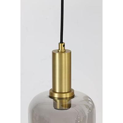 Light & Living Hanglamp 'Lekar' 5-Lamps, kleur Antiek Brons/Smoke - thumbnail