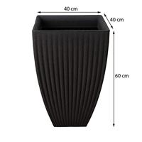 Pro Garden Bloempot Lotus 40x40x60cm Taupe - thumbnail