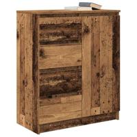 Dressoir met lades 71x35x84 cm spaanplaat hout oud hout - thumbnail