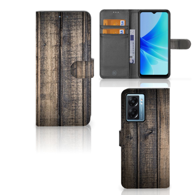 OPPO A77 5G | A57 5G | Book Style Case | Steigerhout OPPO A77 5G | A57 5G | Book Style Case | Steigerhout
